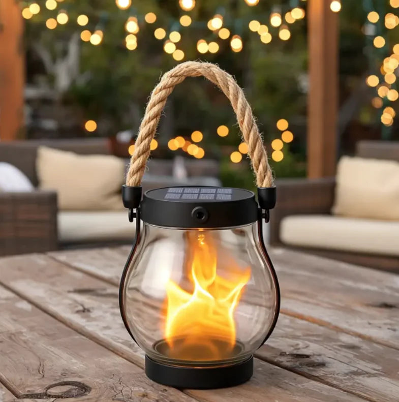 Solar Lantaarn met Vlameffect
