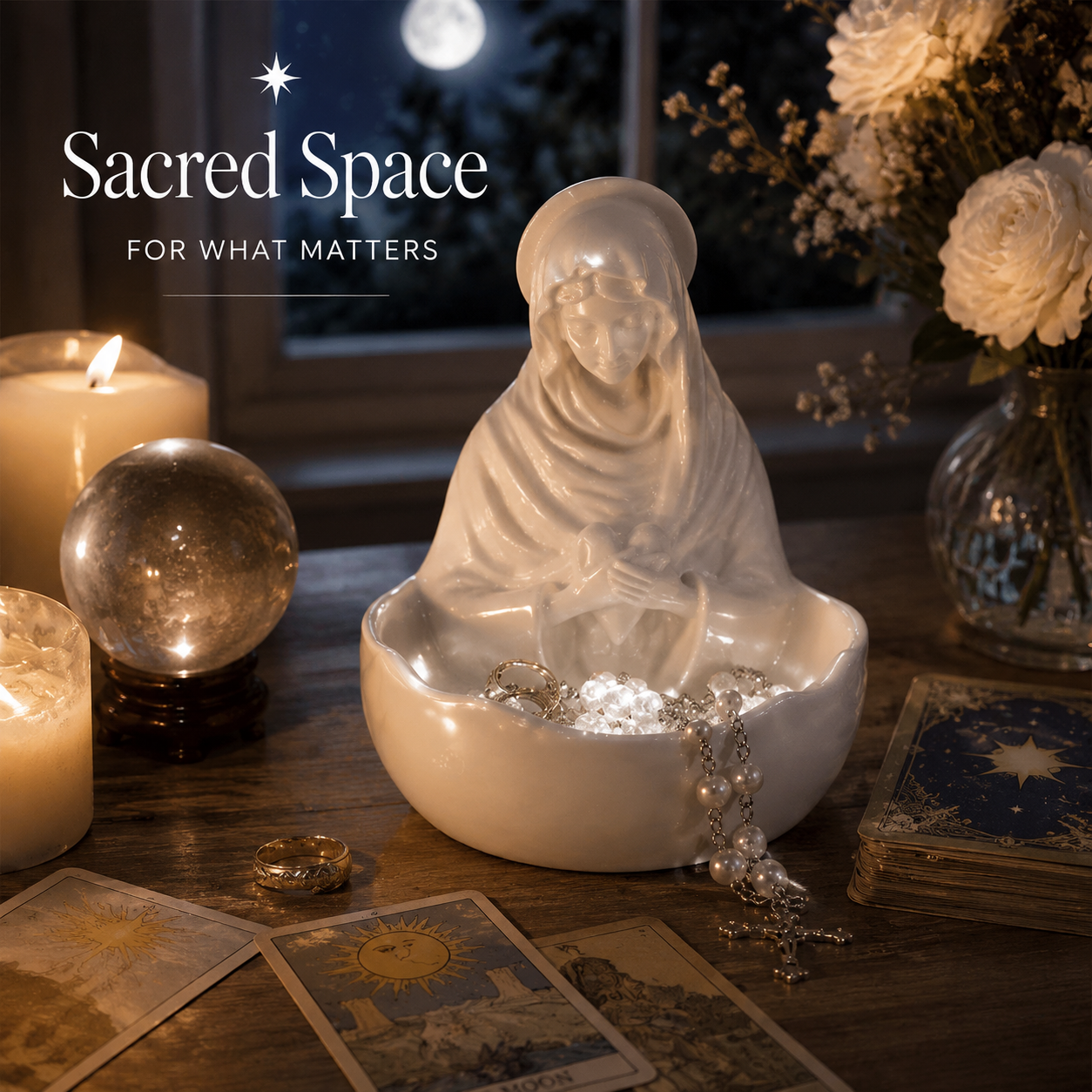 🔥📢📢 Tijdelijke actie: 50% korting! 🎁🙏 Madonna Bowl – Koester uw schatten, vind innerlijke rust