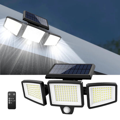 [200 LED] Solar Wandlamp met Bewegingssensor - Buitenverlichting op Zonne-energie - IP65 Waterdicht - 100% Besparing op Stroom