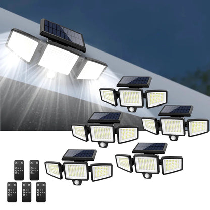 [200 LED] Solar Wandlamp met Bewegingssensor - Buitenverlichting op Zonne-energie - IP65 Waterdicht - 100% Besparing op Stroom