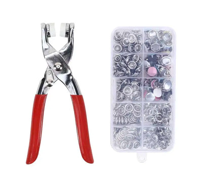Complete Metalen Drukknoop Tang Set - Voor Kleding & DIY