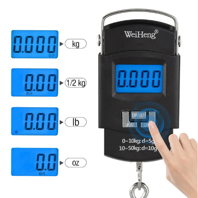 ⚖️ Draagbare elektronische bagageweegschaal (met haak) – nauwkeurig, compact, makkelijk te gebruiken – vermijd hoge overbagagekosten 🧳✈️
