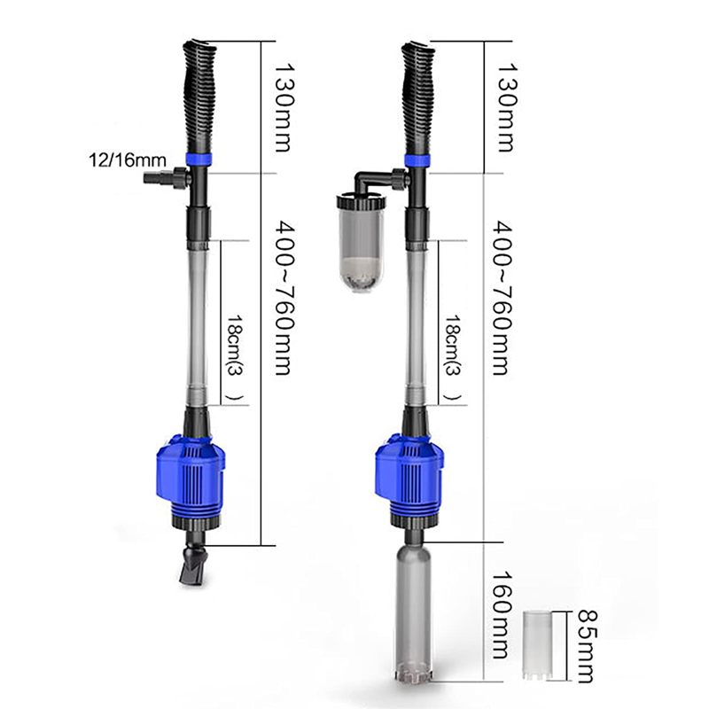 Elektrische Aquarium Stofzuiger & Waterwisselaar - 3-in-1 Bodemreiniger - Met Filterfunctie