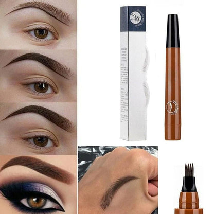 Microblading Eyebrow Pen - Waterproof Wenkbrauwpotlood met Micro-Vork Tip - Natuurlijk Effect