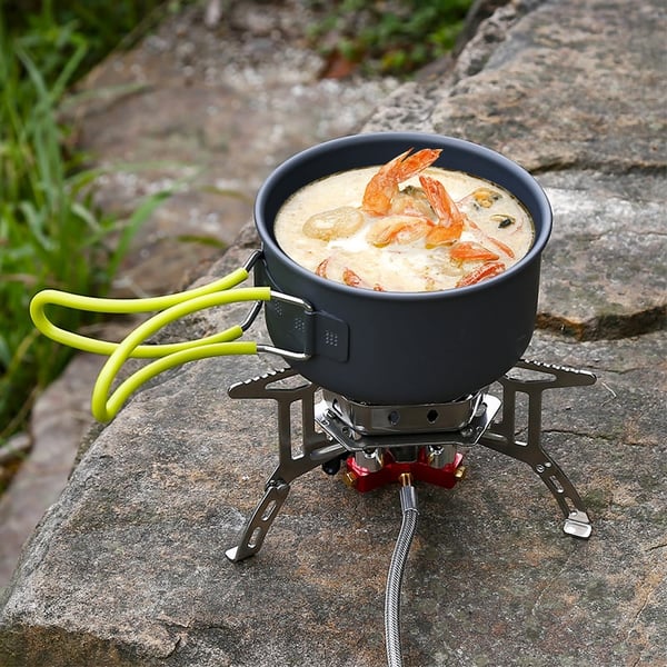 5800W Winddicht Camping Gasfornuis – Met Piëzo-ontsteking en Gasfles Adapter