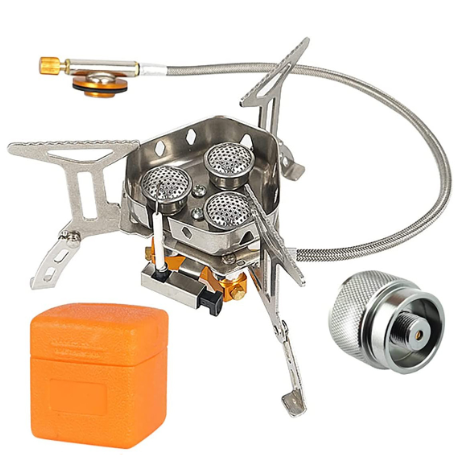 5800W Winddicht Camping Gasfornuis – Met Piëzo-ontsteking en Gasfles Adapter