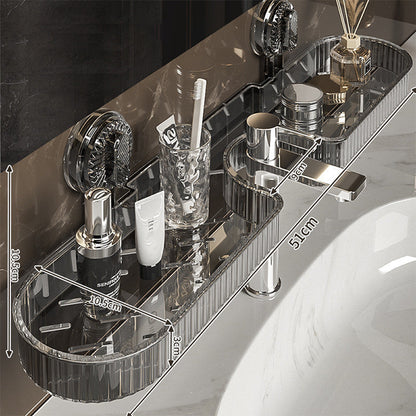 No-drill drainable wall-mounted storage rack