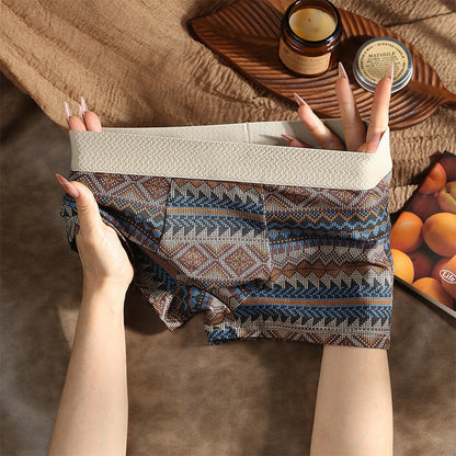 Hengittävät miesten bokserit geometrisella kuviolla – 1 setti (3 kappaletta)