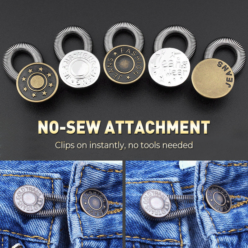 Verende metalen knoopverlenger voor jeans