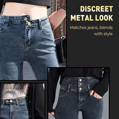 Verende metalen knoopverlenger voor jeans