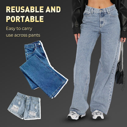 Verende metalen knoopverlenger voor jeans
