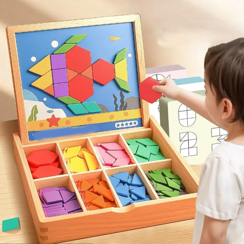 Houten Magneetpuzzel: Vormen & Patronen Maken