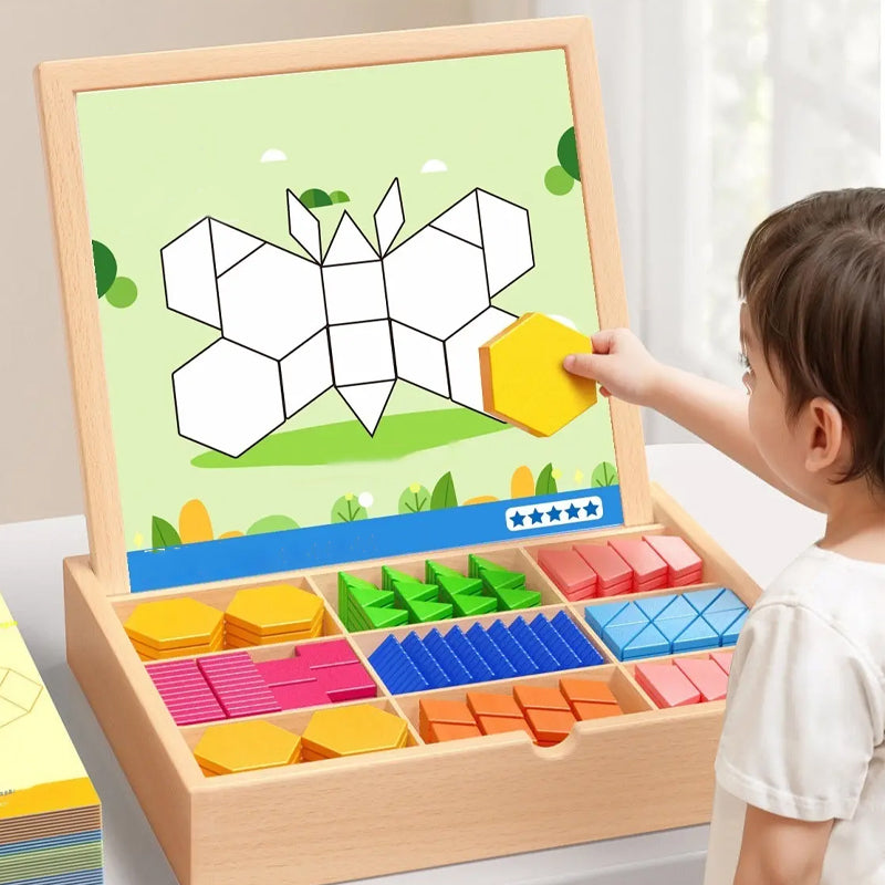 Houten Magneetpuzzel: Vormen & Patronen Maken