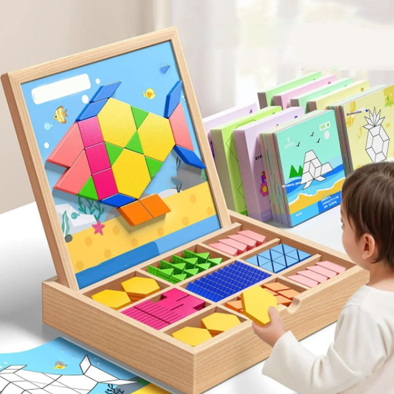 Houten Magneetpuzzel: Vormen & Patronen Maken