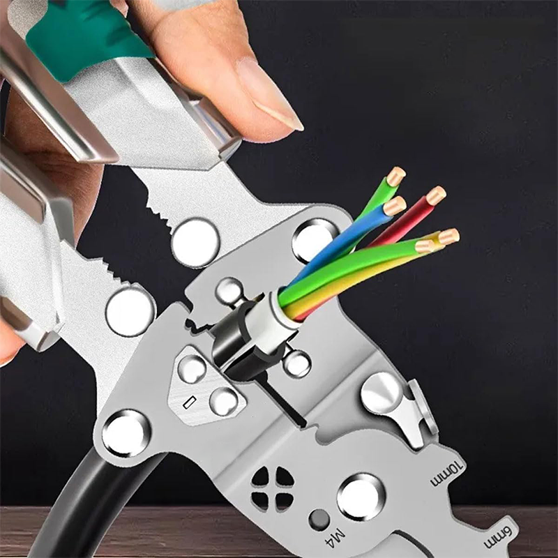 Multifunctionele Elektricien Tang - Inklapbaar - Strippen, Knippen & Krimpen