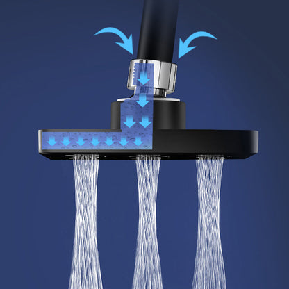 Joustava neliönmuotoinen suihkupää – 360° säädettävä