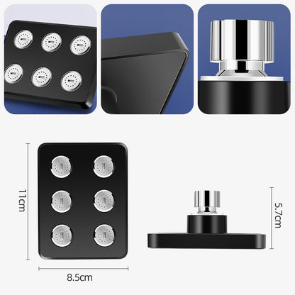 Joustava neliönmuotoinen suihkupää – 360° säädettävä