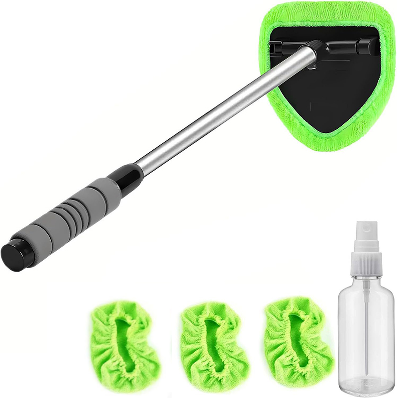 Telescopische Raamwisser Set -Uitschuifbare Steel met Inwasser & Trekker