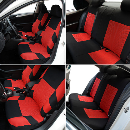 Kestävä auton istuinsuojasetti (renkaan kulutuspinnan näköinen)