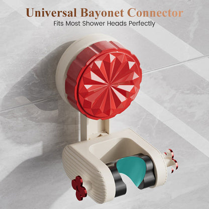 Kylpyhuoneen itsekiinnittyvä suihkuteline