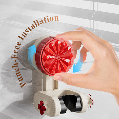 Kylpyhuoneen itsekiinnittyvä suihkuteline