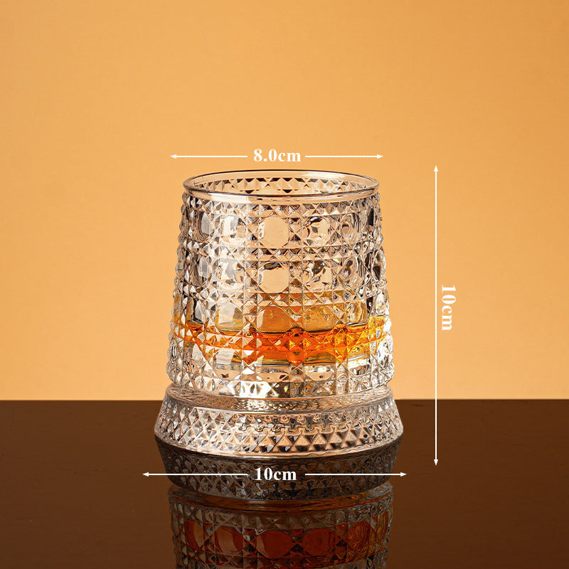 💎🥃Roterend Whiskyglas 360° – Luxe Kristalglas Draaibaar Tumbler Glas
