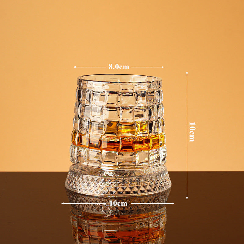 💎🥃Roterend Whiskyglas 360° – Luxe Kristalglas Draaibaar Tumbler Glas