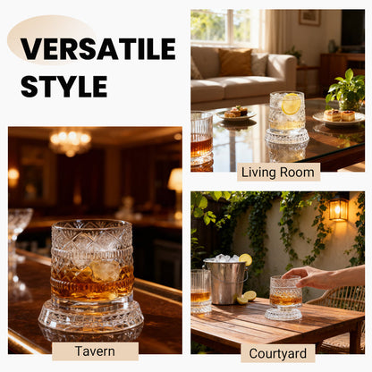 💎🥃Roterend Whiskyglas 360° – Luxe Kristalglas Draaibaar Tumbler Glas