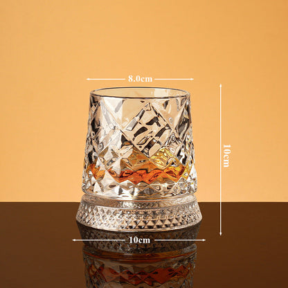 💎🥃Roterend Whiskyglas 360° – Luxe Kristalglas Draaibaar Tumbler Glas