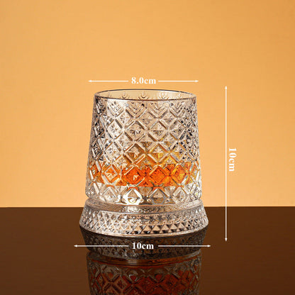 💎🥃Roterend Whiskyglas 360° – Luxe Kristalglas Draaibaar Tumbler Glas