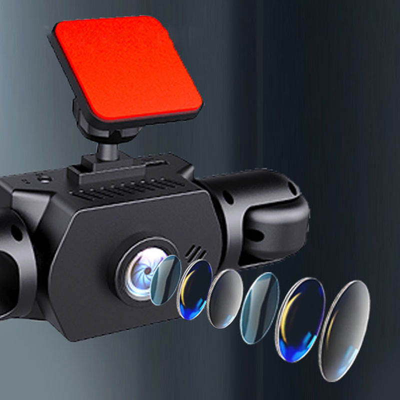 Professionele 360° Dashcam - 4 Lenzen voor Volledig Zicht - Full HD Nachtzicht & Lusopname