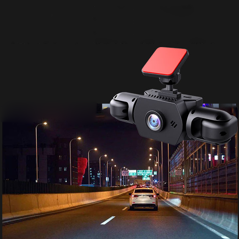 Professionele 360° Dashcam - 4 Lenzen voor Volledig Zicht - Full HD Nachtzicht & Lusopname