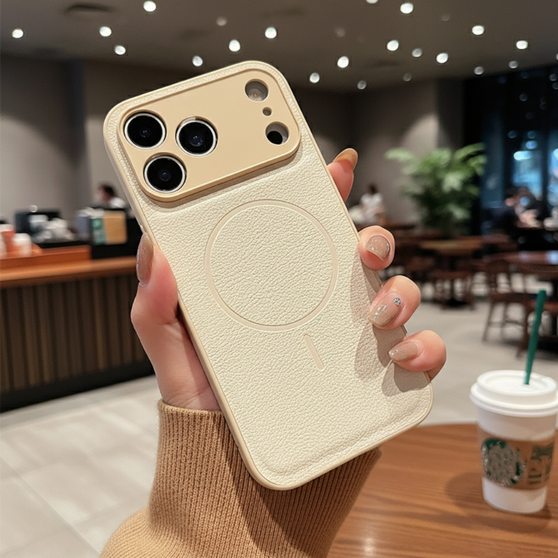 MagSafe Hoesje voor iPhone [12 t/m 17] - Luxe Matte Afwerking - Vingerafdrukwerend & Anti-Vette Laag