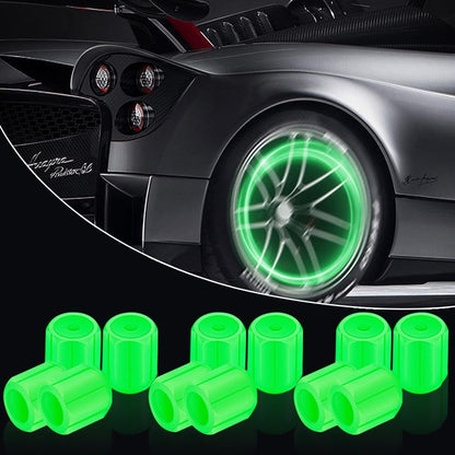 Glow in the Dark Ventieldopjes - Lichtgevend - Voor Fiets, Auto & Motor