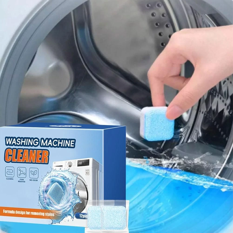 Wasmachine Reiniger Tabletten - Verwijdert Kalk & Vieze Geurtjes - Dieptereiniging - [Aantal, 12 stuks] - Universeel