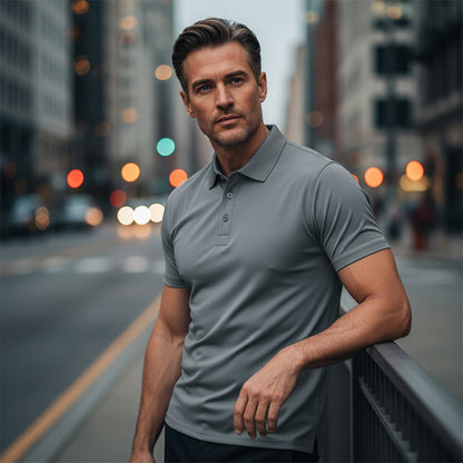 Poloshirt met korte mouwen voor heren – Sportieve slim-fit