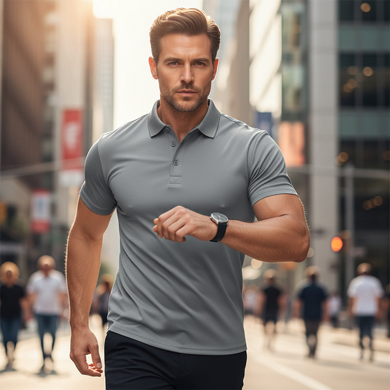 Poloshirt met korte mouwen voor heren – Sportieve slim-fit