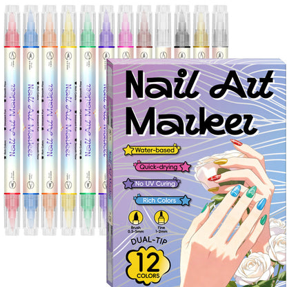 Dubbelzijdige nailart-penselenset