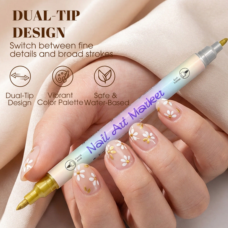 Dubbelzijdige nailart-penselenset