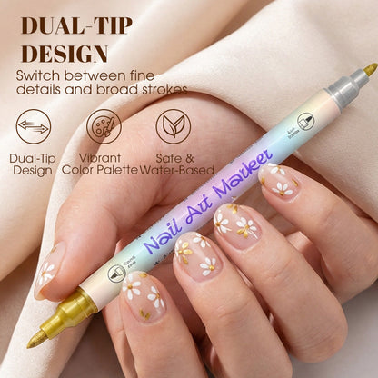 Dubbelzijdige nailart-penselenset