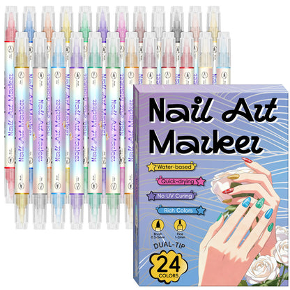 Dubbelzijdige nailart-penselenset