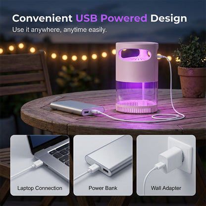 🦟 Stille UV-muggenlamp / insectenvanger | Geruisloos en gifvrij | USB-gevoed | Een must-have voor de slaapkamer 😴💤