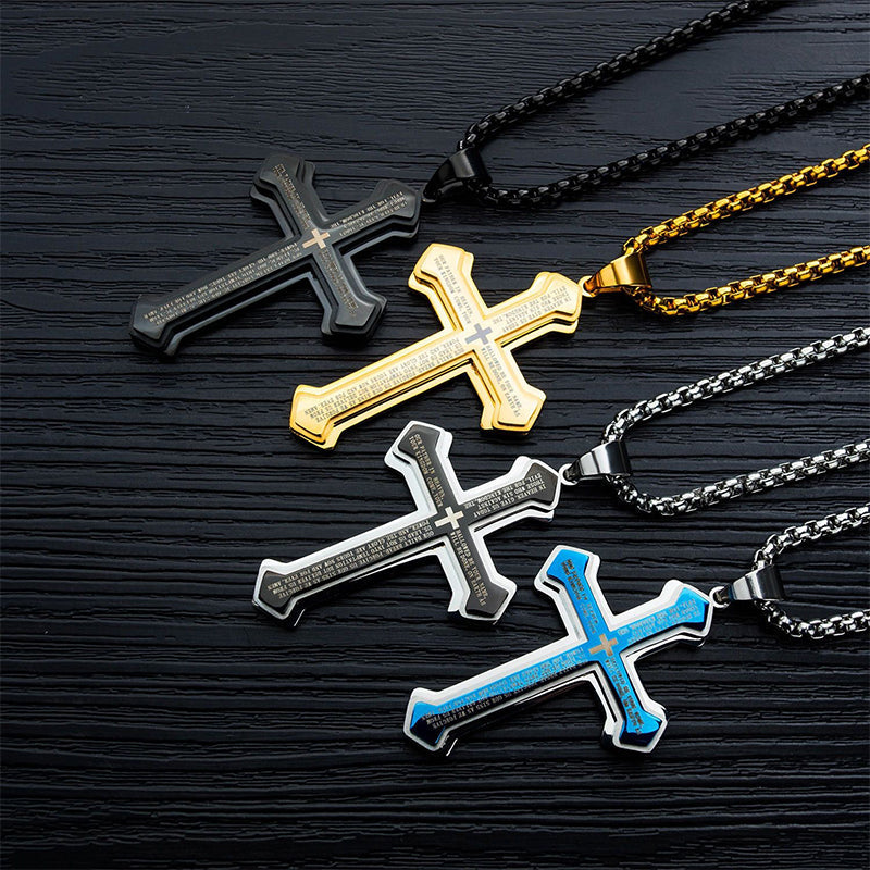 📢📢 50% korting!! ⏰ Heilige Vader kruisketting voor heren