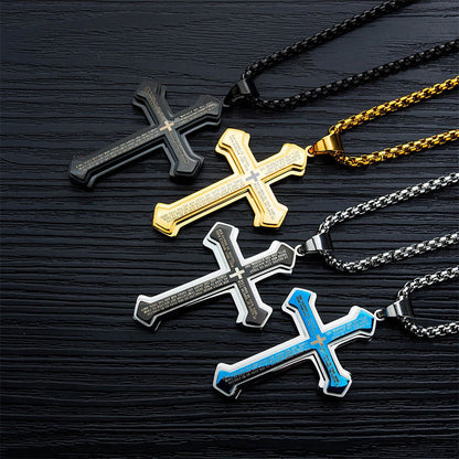 📢📢 50% korting!! ⏰ Heilige Vader kruisketting voor heren