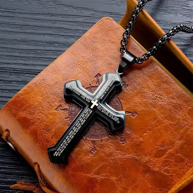 📢📢 50% korting!! ⏰ Heilige Vader kruisketting voor heren