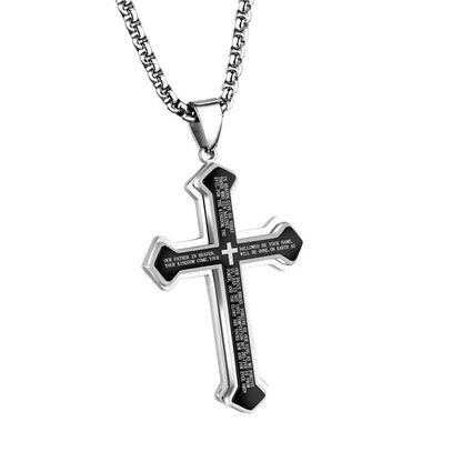 📢📢 50% korting!! ⏰ Heilige Vader kruisketting voor heren