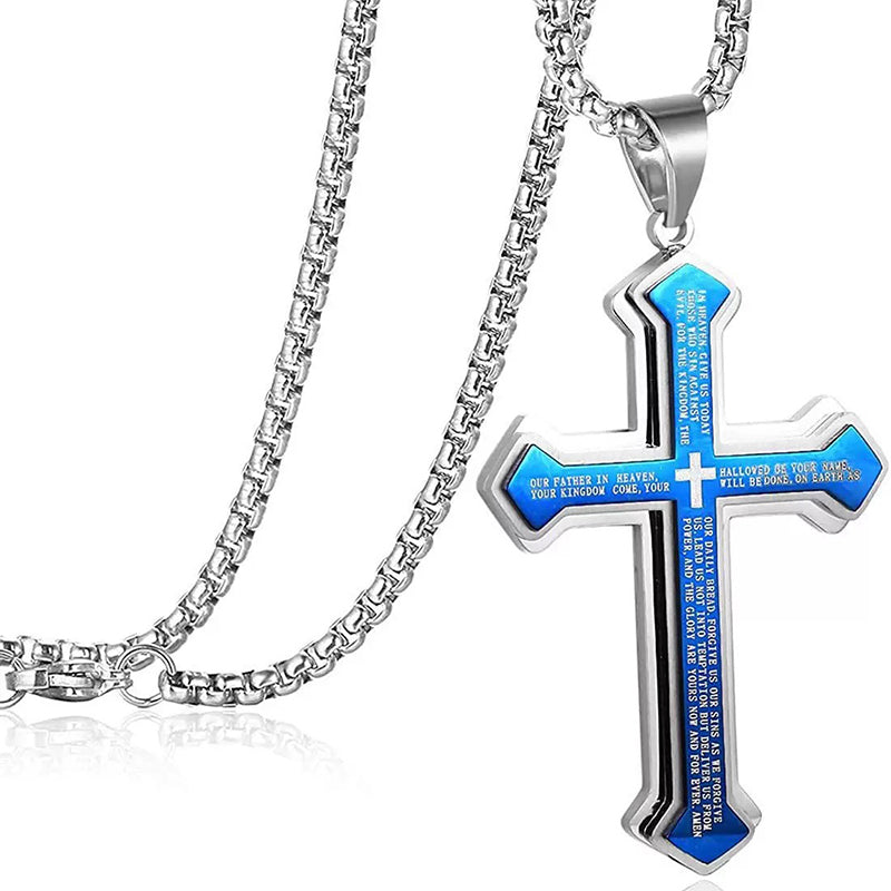 📢📢 50% korting!! ⏰ Heilige Vader kruisketting voor heren
