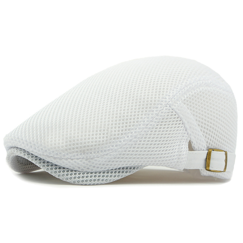 Ademende flatcap met verstelbare band