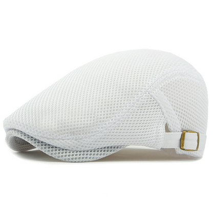 Ademende flatcap met verstelbare band