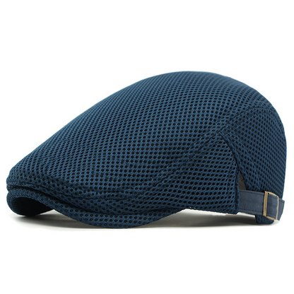 Ademende flatcap met verstelbare band